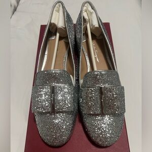 Brand New Silver Women’s Ferragamo shoes. Limited addition